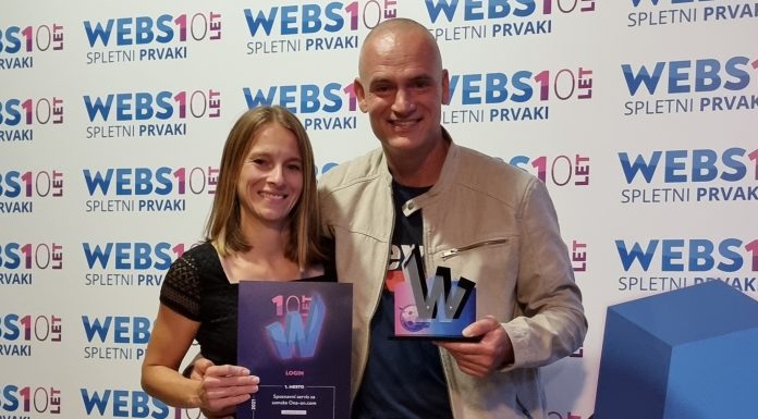 Najboljši med vsemi je … odlična novica za vse samske (WebSi 2021, 1. mesto) Websi Prvak 2021, ona-on.com - prevzem nagrade Luka Kogovšek & Tina Centrih